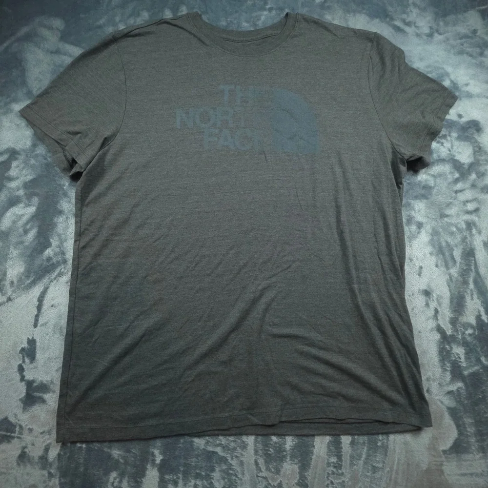 The North Face Mens XXL Charcoal Grey Logo Graphic Short Sleeve T-Shirt